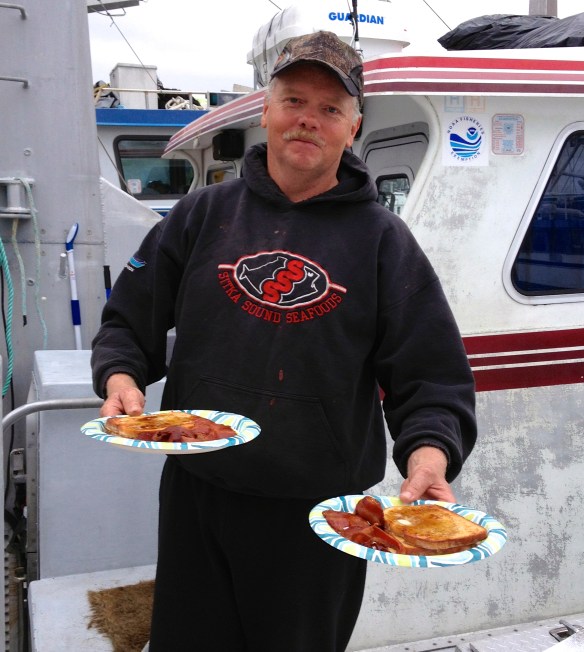 We're served a delicious  breakfast from the galley of The Crimson Beauty